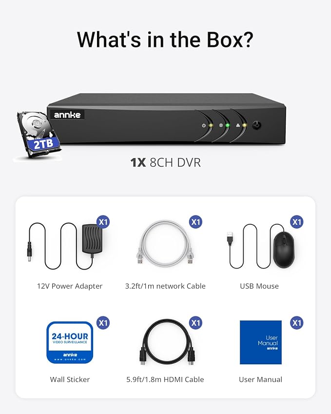 ANNKE 3K Lite 8CH Digital Video Recorder, H.265+ Hybrid 5-in-1 DVR - Image 10