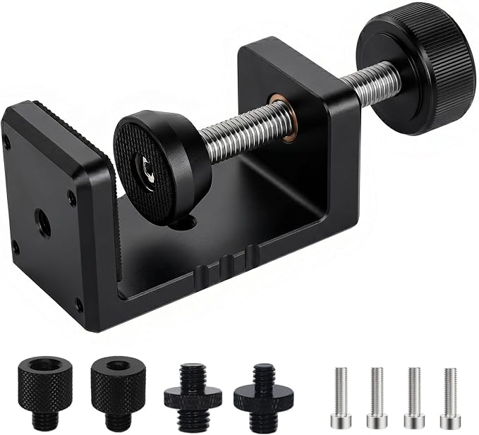 Heavy Duty C Clamp & Desk Clamp, Aluminum Alloy Table Mount by Sufubyte