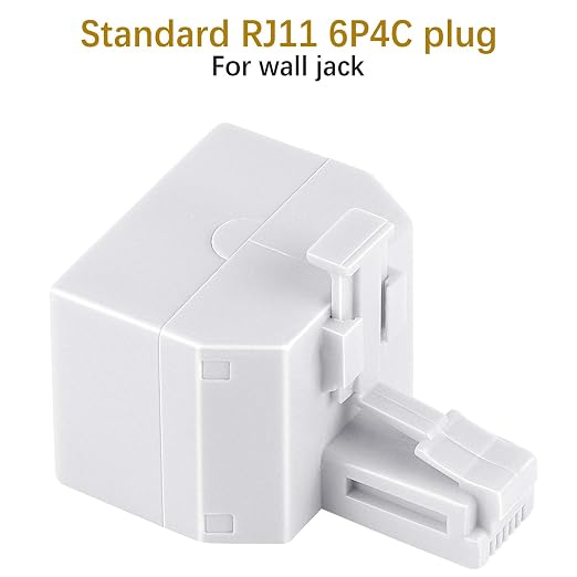 Uvital RJ11 Duplex Wall Jack Adapter Dual Phone Line Splitter Wall Jack Plug 1 - Image 3