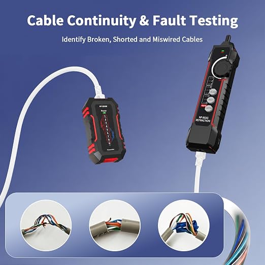 NF-802MG Network Cable Tester for POE/Cat5/Cat5e/Cat6/Cat6a CAT3 Phone Line - Image 4