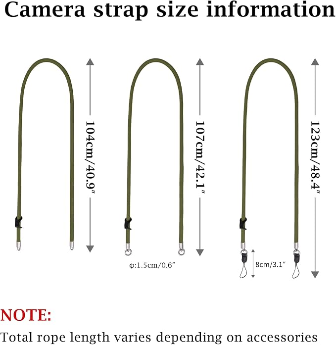 VOVMOEYA Nylon Braided Camera Rope Strap, Camera Neck Shoulder Strap - Image 6