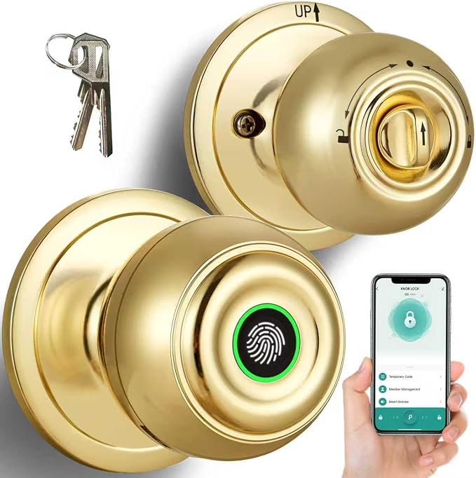 Fingerprint Door Lock, Smart Fingerprint Door Knob by KLLOQUE