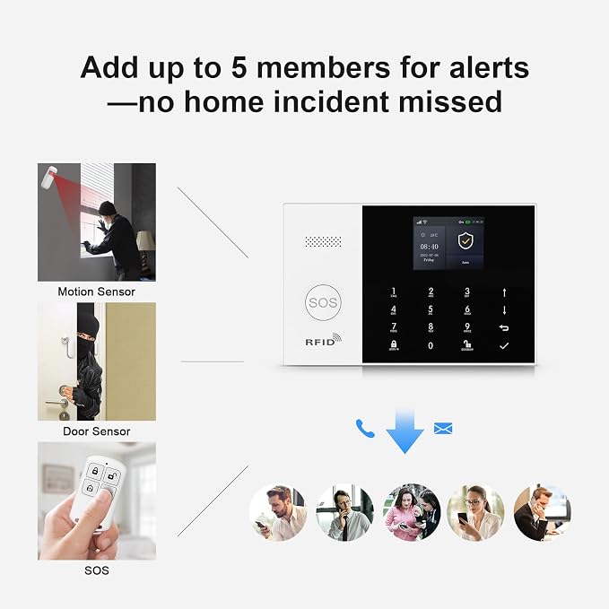 Alarm System for Home Security, Phone App Control, Real-Time Alert, Auto Alarm - Image 9