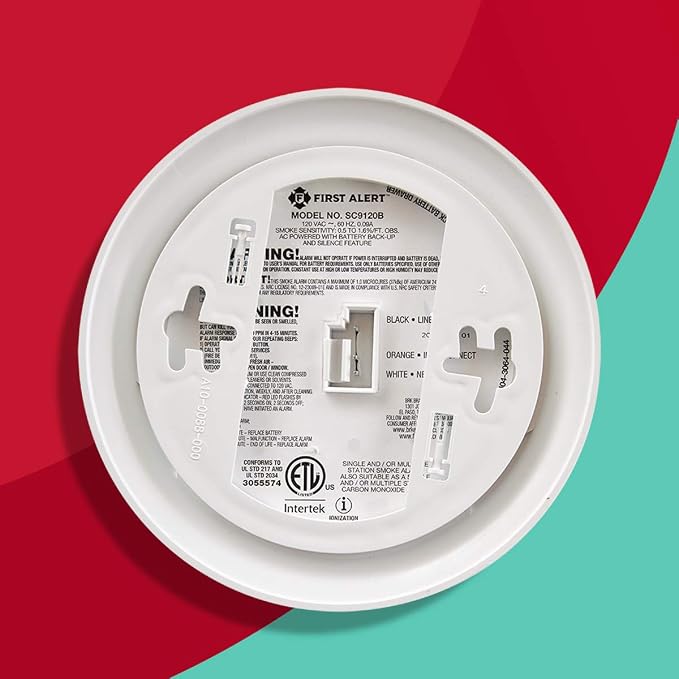 FIRST ALERT SC9120B Corded Electric Combination Alarm - Image 6