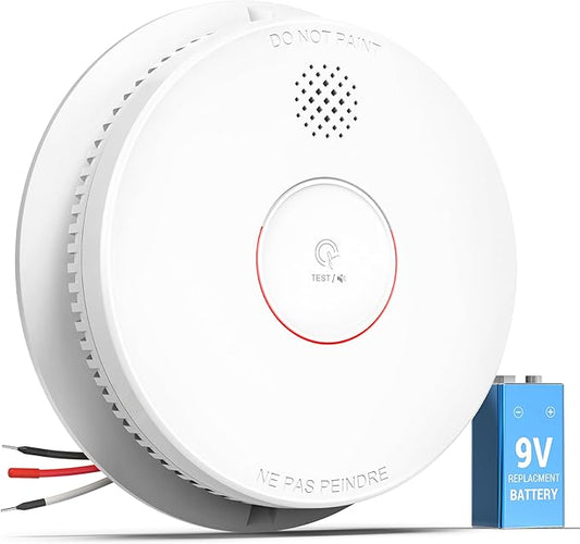 SITERWELL Smoke Detector, Hardwired Interconnected Smoke Detector, by SITERWELL