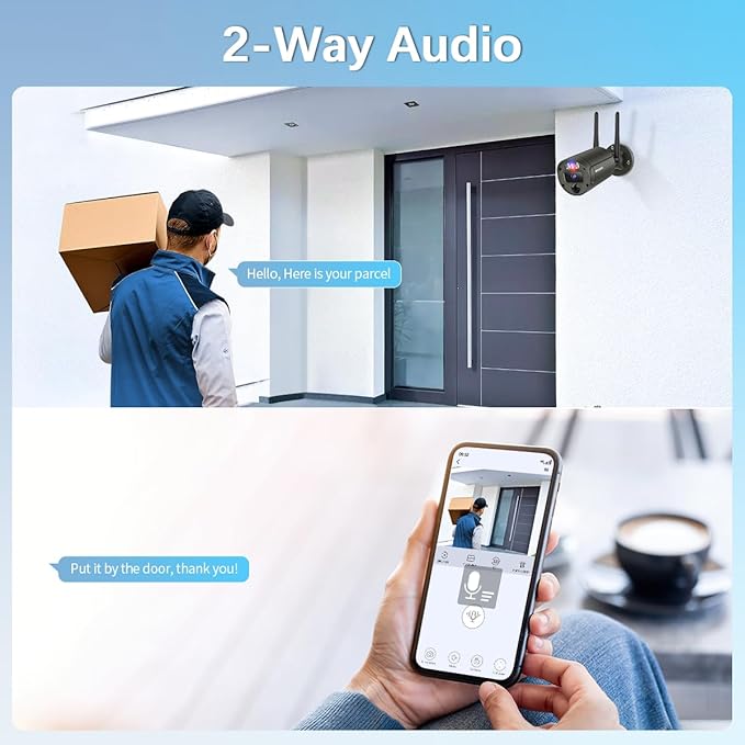 【90 Days Storage & 130° Wide Angle】 Wireless Security Camera System, Wireless - Image 5