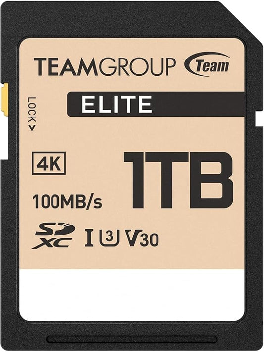 TEAMGROUP Elite 1TB UHS-I U3 V30 UHD Read Speed up to 100MB/s SDXC High Speed by TEAMGROUP