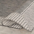 nuLOOM Asha Grey Bordered Power Loomed Indoor/Outdoor Area Rug - Image 7