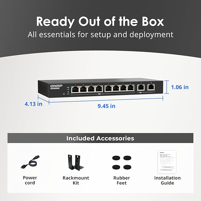 QNAP 10-Port Multi-Gigabit Lite-Managed Network Switch, 2 x 10GbE Base-T & 8 x - Image 7