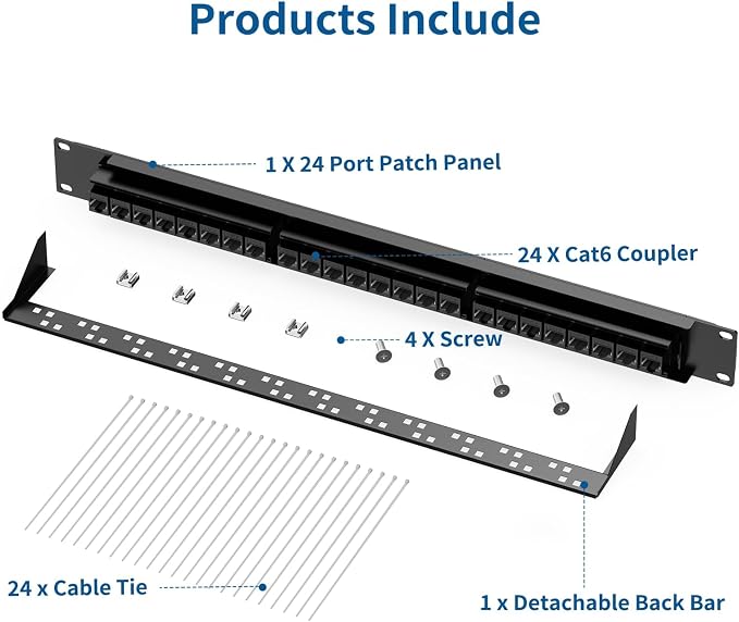 CableGeeker Cat6 Patch Panel 24 Port - Image 7
