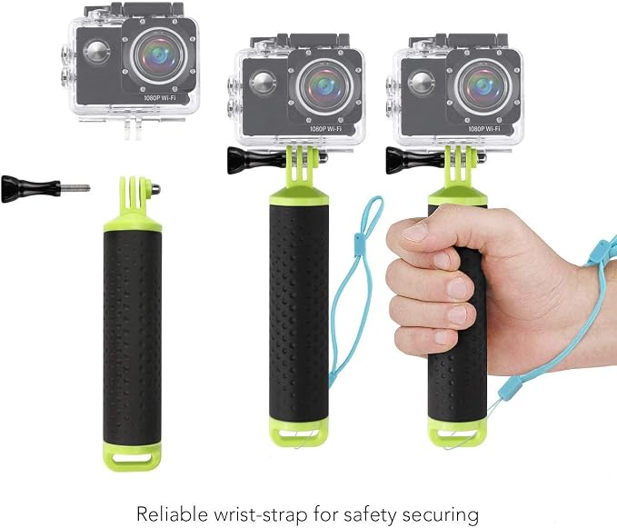 WOLFANG Action Camera Floating Hand Grip Camera Handle Waterproof Monopod Hand - Image 2