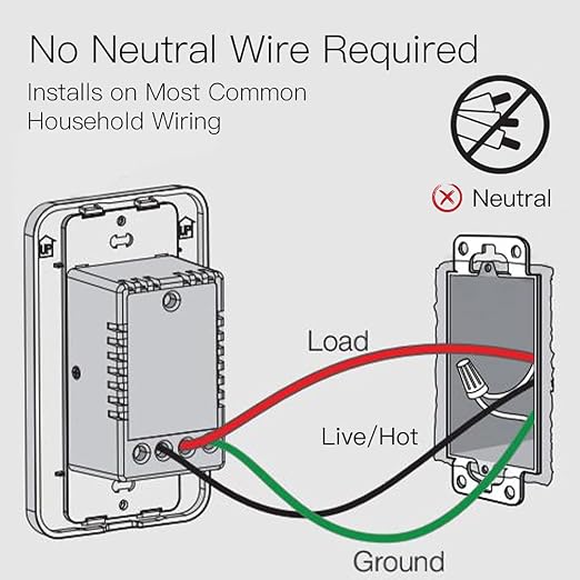 MOES WiFi Smart Light Switch No Neutral Wire, No Capacitor, No hub Required - Image 2