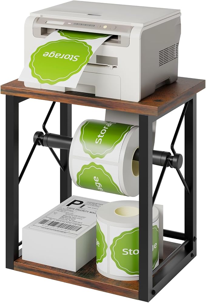 Label Holder for Rolls and Fan-Fold Labels, Shipping Thermal Label Holder by TIPSYTREE