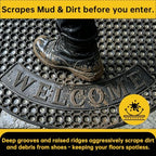 Outside Rubber Welcome Door Mats Anti Slip Rubber Floor Mats 23x35 - Image 4