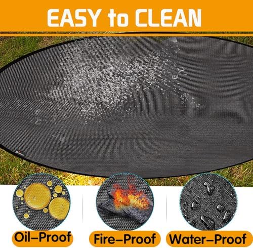 40" Fire Pit Mat for Solo Stove Bonfire, Round Fireproof Firpit Mats under Fire - Image 2