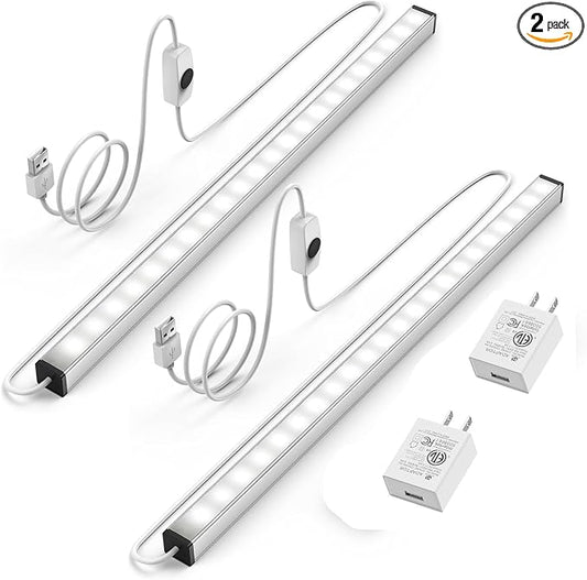 ASOKO Under Cabinet Led Lighting, 12 Inch Light Strip Bar, Daylight White 5000K by ASOKO