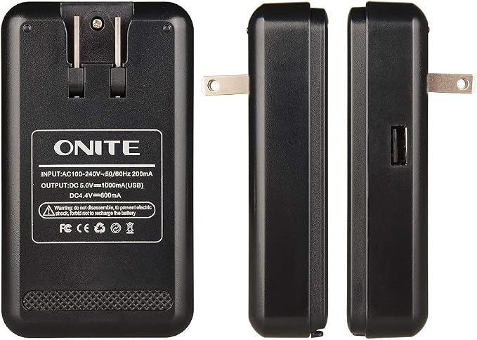 Onite Universal Cellphone Removeable Battery Charger, Extra 5V USB Output Port - Image 6