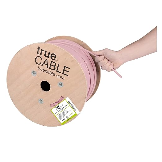 TRUE CABLE Cat6A Shielded Riser Bulk Ethernet Cable, 23AWG Solid Bare Copper by trueCABLE
