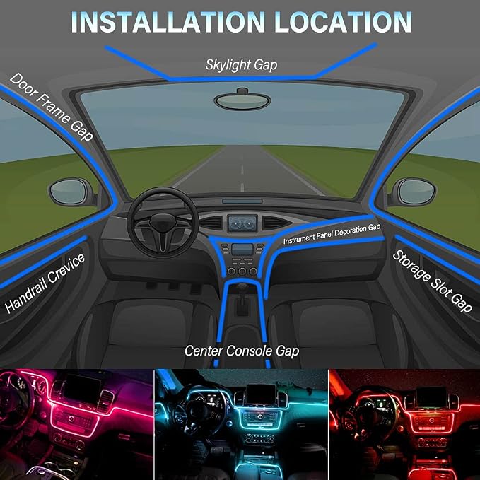 MAODANER Car LED Interior Strip Light, 16 Million Colors 5 in 1 - Image 6