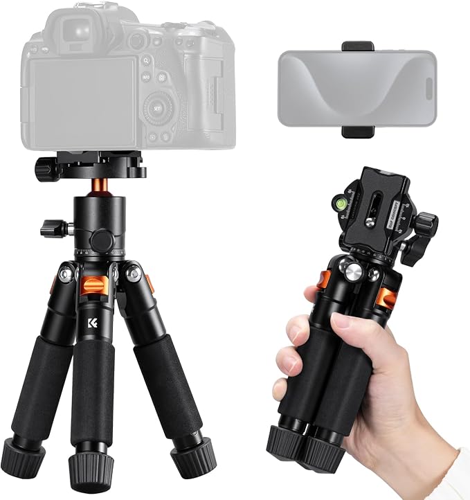 K&F CONCEPT Mini Desk Tripod, 21.6'' Compact Small Tripod by KFCONCEPT