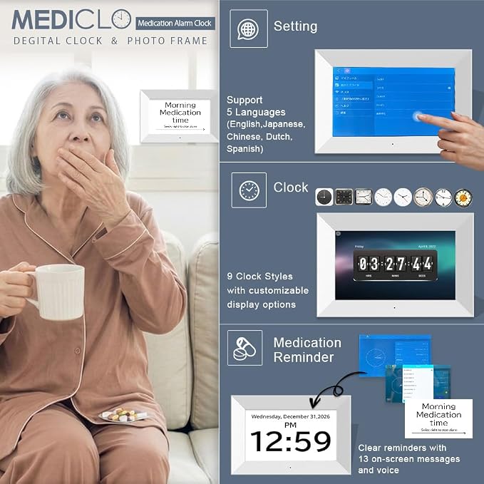 Santek] Large Digital Clock for Seniors - Image 4