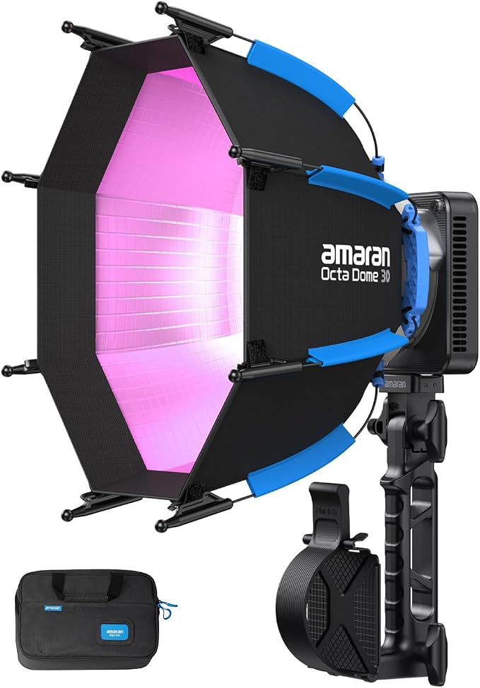 amaran Ray 60c RGB Video Light, 60W Portable Studio Light CCT 1, 3910Lux/1m by amaran