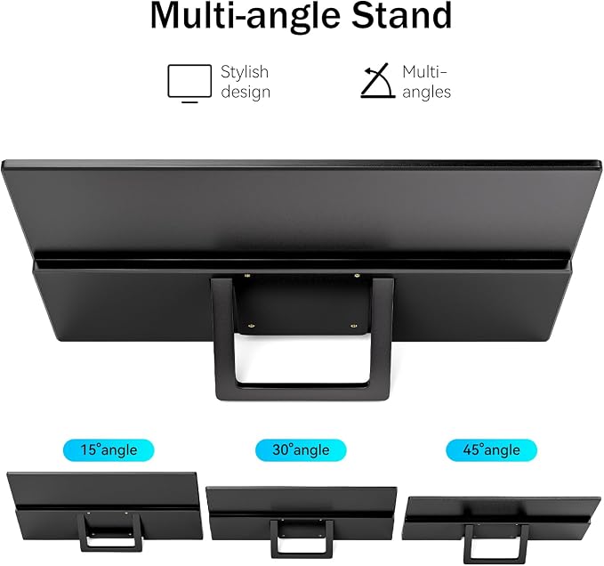 Portable Monitor 15.6 Inch 1080P FHD USB-C HDMI Ultra-Slim Travel Monitor - Image 6