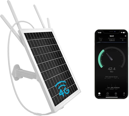 15W Solar Powered 4G LTE Modem Router, Outdoor Solar Powered WiFi Extender by LASTCOW