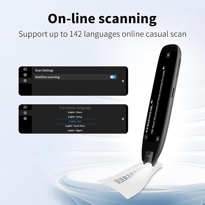 Translation Pen, 142 Language Translator Device Translator Pen, Text Extract Pen - Image 3