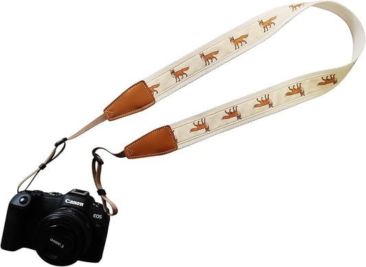 Original Design, Personalized Adjustable Cute Cotton FOX Camera Strap, Fit by Unknown
