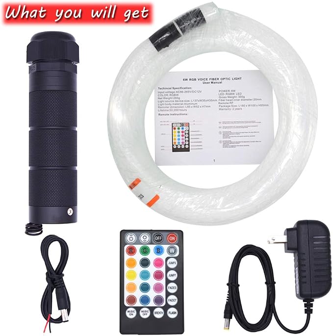 Starlight Headliner Kit 400 Strands 0.03in 9.8ft Fiber Optic Light Car Ceiling - Image 7