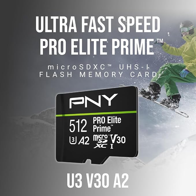 PNY 512GB PRO Elite Prime™ C10 U3 V30 A2 microSDXC Flash Memory Card – - Image 4