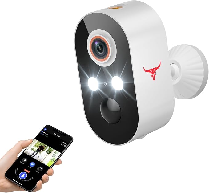 1080P Wireless Security Camera Outdoor, Battery Powered, AI Human Detection by Unknown