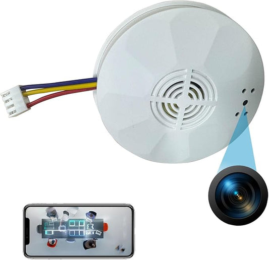 4K Ultra WiFi Hidden Camera, Smoke Detector Shaped Cameras by ULarcameras