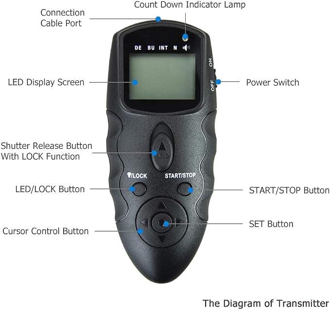 JJC Wireless Intervalometer Timer Remote Control Shutter Release - Image 2