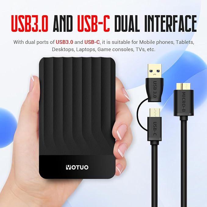 YOTUO Portable External Hard Drive Storage Expansion Mobile HDD USB 3.0 - Image 3