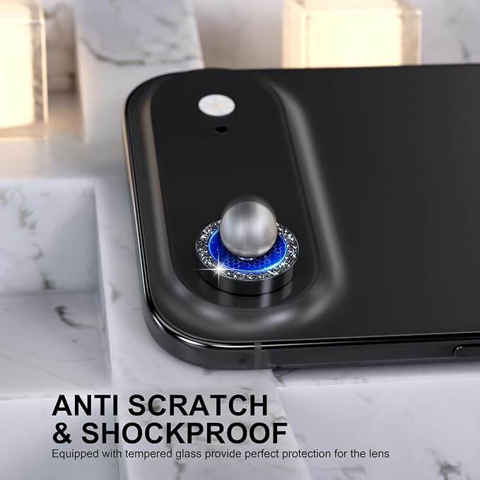Choiche Compatible for iPhone 17 Air Camera Lens Protector Bling, 9H Tempered - Image 3