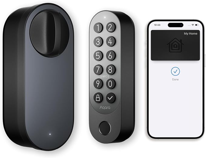 Aqara Smart Retrofit Lock U200 Upgraded Version, Fingerprint Keyless Entry Door by Aqara