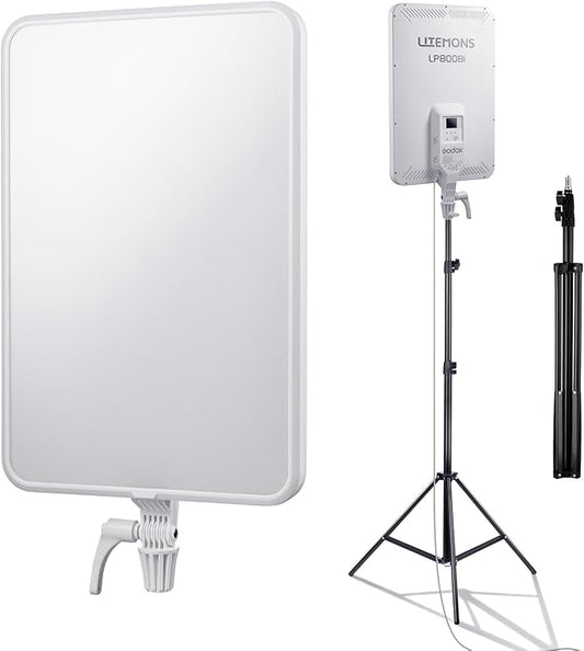 Godox LP800Bi 85W Bi-Color LED Video Light w/Stand, 2800K-6500K, 0-100% by GODOX