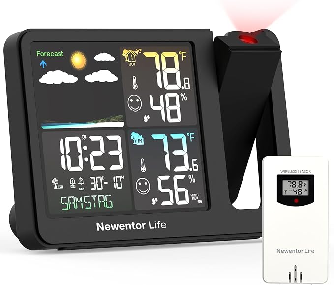 Newentor Projection Alarm Clock, Projection Clock by Newentor