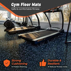 SUPERJARE 0.4'' Thick 36 Pcs 144 Sq Ft Rubber Top Exercise Equipment Mats - Image 4