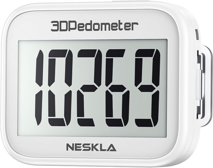 3D Pedometer for Walking, Simple Step Counter by NESKLA