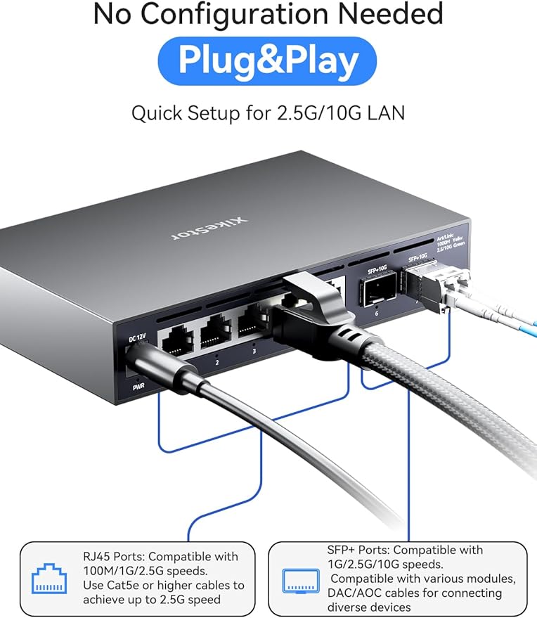 7 Port 2.5G Unmanaged Ethernet Switch - Image 4