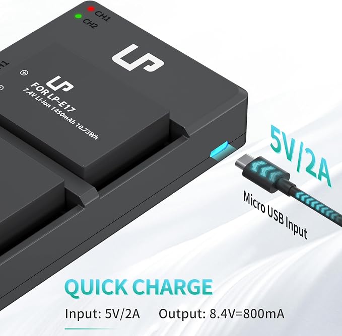 LP LP-E17 Battery Charger Pack, Compatible - Image 6