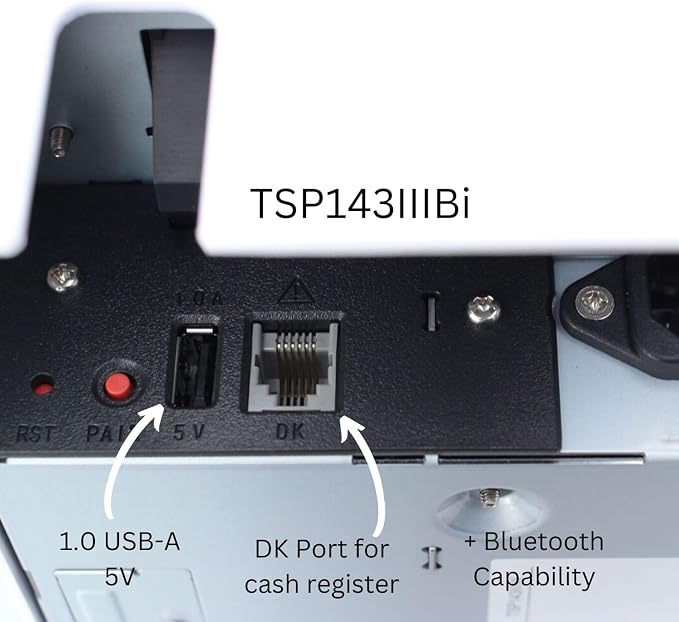 Star Micronics TSP143IIIBi Bluetooth Thermal Receipt Printer - Image 3