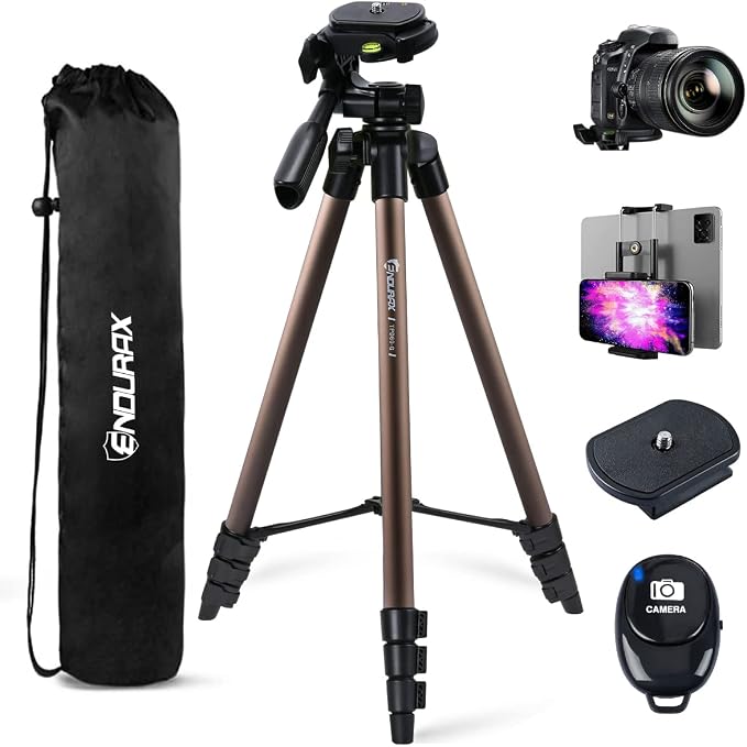 Endurax 60'' Tripod for Camera Canon Nikon DSLR, Camera Phone Tripod by EnduraxPhoto