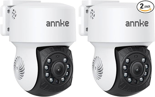 ANNKE 2Pack 1080P 2MP AHD CCTV Home Surveillance Dome Wired PT Camera by ANNKE