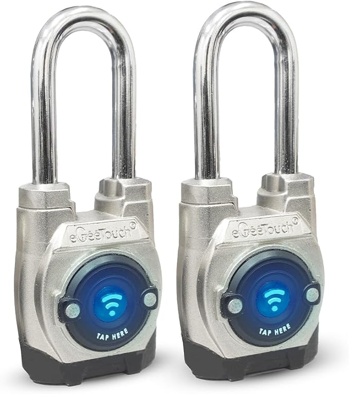5th GEN Outdoor Smart Padlock – Keyless Bluetooth & NFC Lock, Weatherproof by eGeeTouch