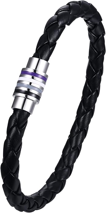 Nanafast Titanium Stainless Steel Rainbow LGBT Pride Bracelet Handmade Braided by Nanafast