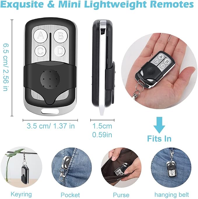 Universal Garage Remote with Keychain Works Chamberlain Liftmaster Craftsman - Image 3